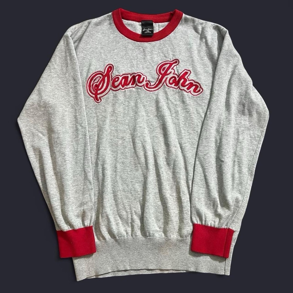 Y2K Sean John Lightweight Crewneck Sweater Men's Size Large Hip Hop Skate Rap